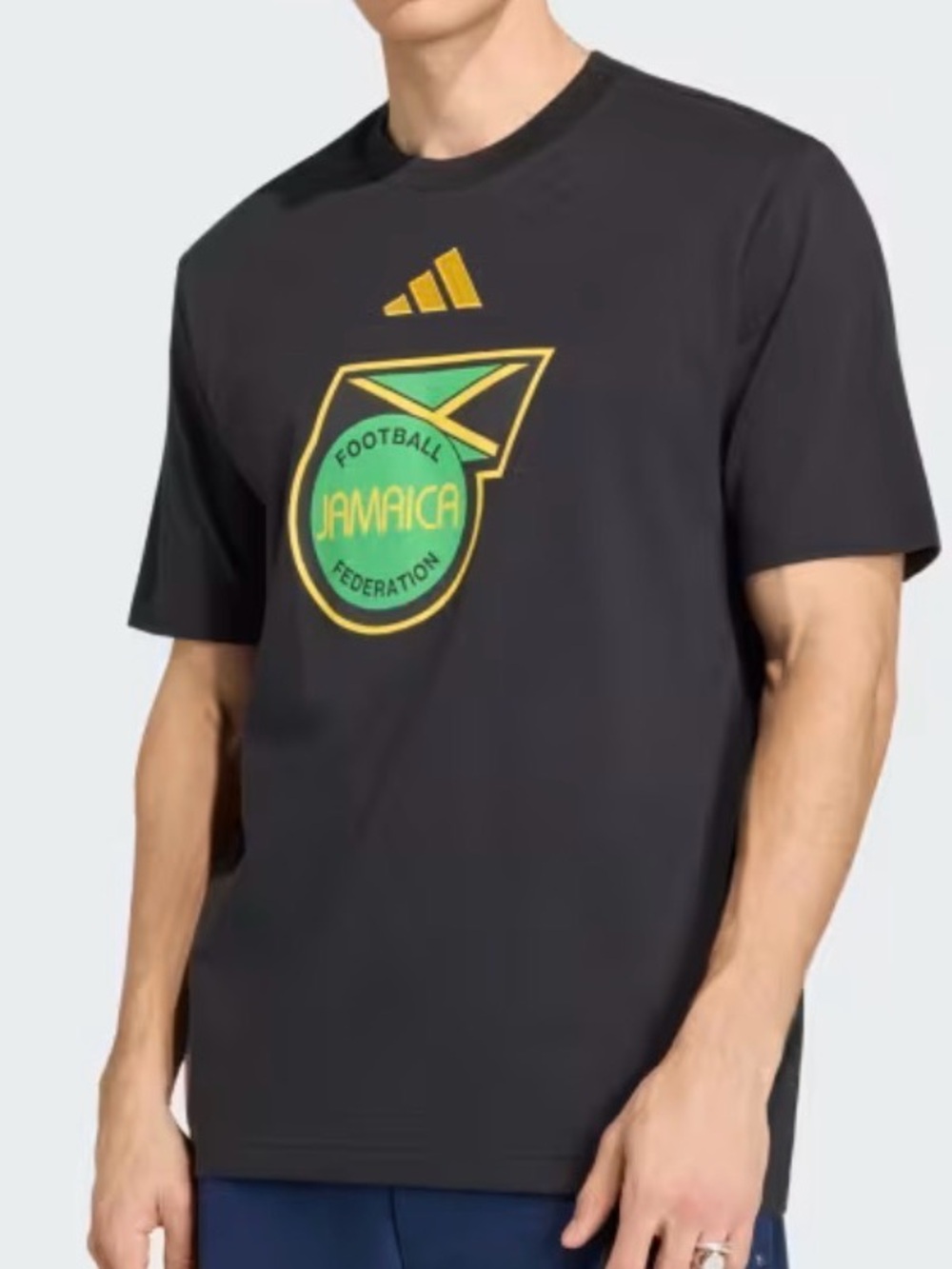 Adidas Jamaica Football Team X Bob Marley Men’s DNA Graphic T-shirt Black XL, L